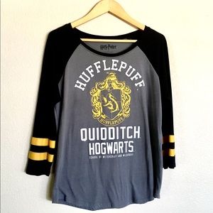 Harry Potter Hufflepuff Quidditch Raglan Shirt